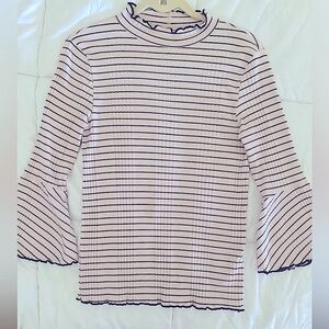 NWOT MICHAEL STARS light pink and black striped top